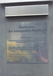 Nachtbriefkasten des Amtsgerichts Waldbröl